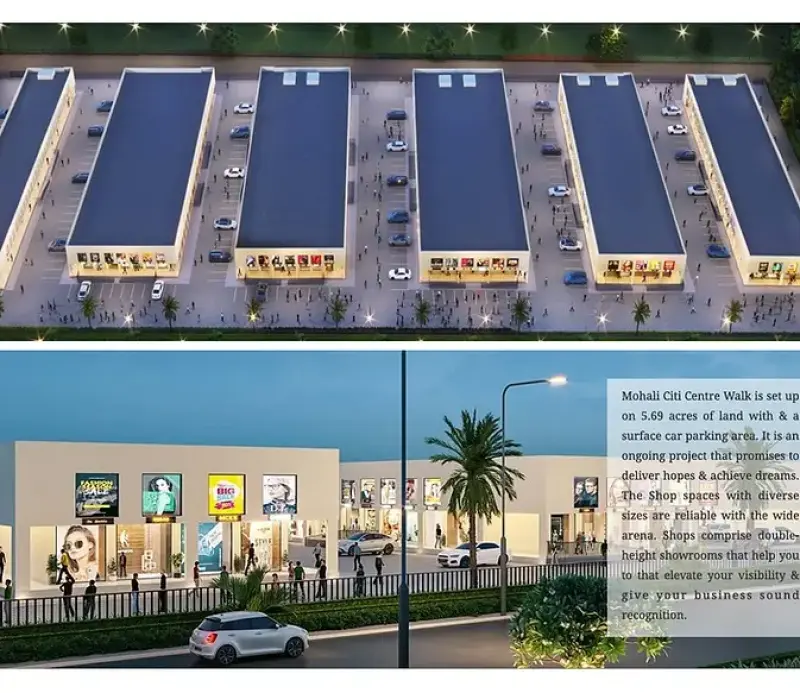 MCC Walk Mohali: Luxury Commercial Retail on Airport Road | Ready to Move Shops & Showrooms