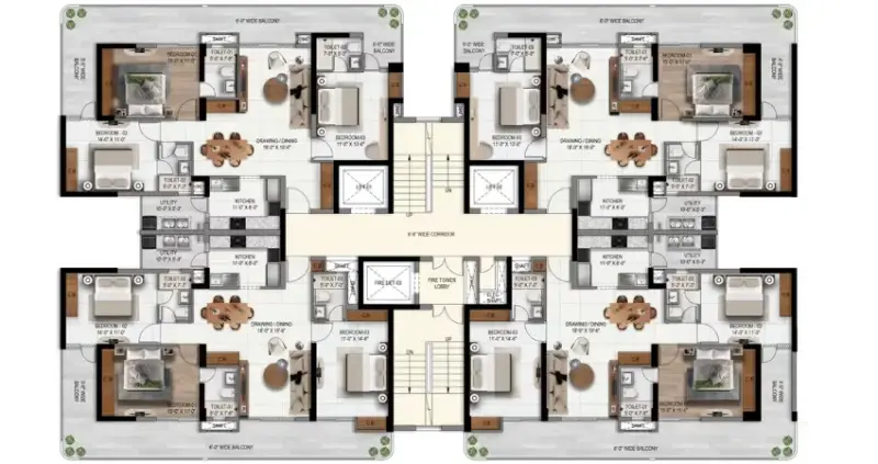 Aarv Twin Towers Mohali: Luxury 3 BHK High-Rise Apartments in SAS Nagar | Best Residential Projects in Mohali