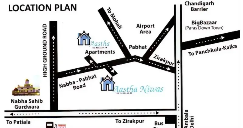 Aastha Apartment Badal Colony Zirakpur: Affordable 3BHK Apartments | Residential Projects in Zirakpur