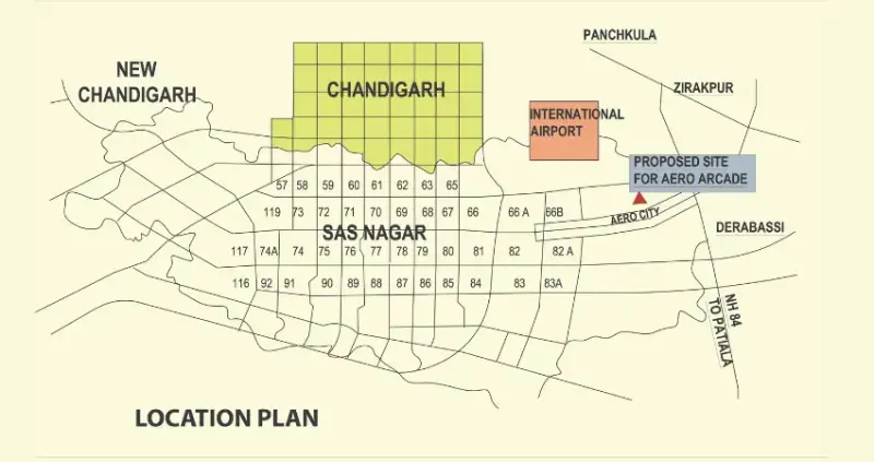 Aero Arcade Mohali: Prime Commercial Projects in Mohali | SCO, Shops, Booths on Airport Road