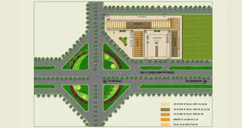 Aero Arcade Mohali: Prime Commercial Projects in Mohali | SCO, Shops, Booths on Airport Road