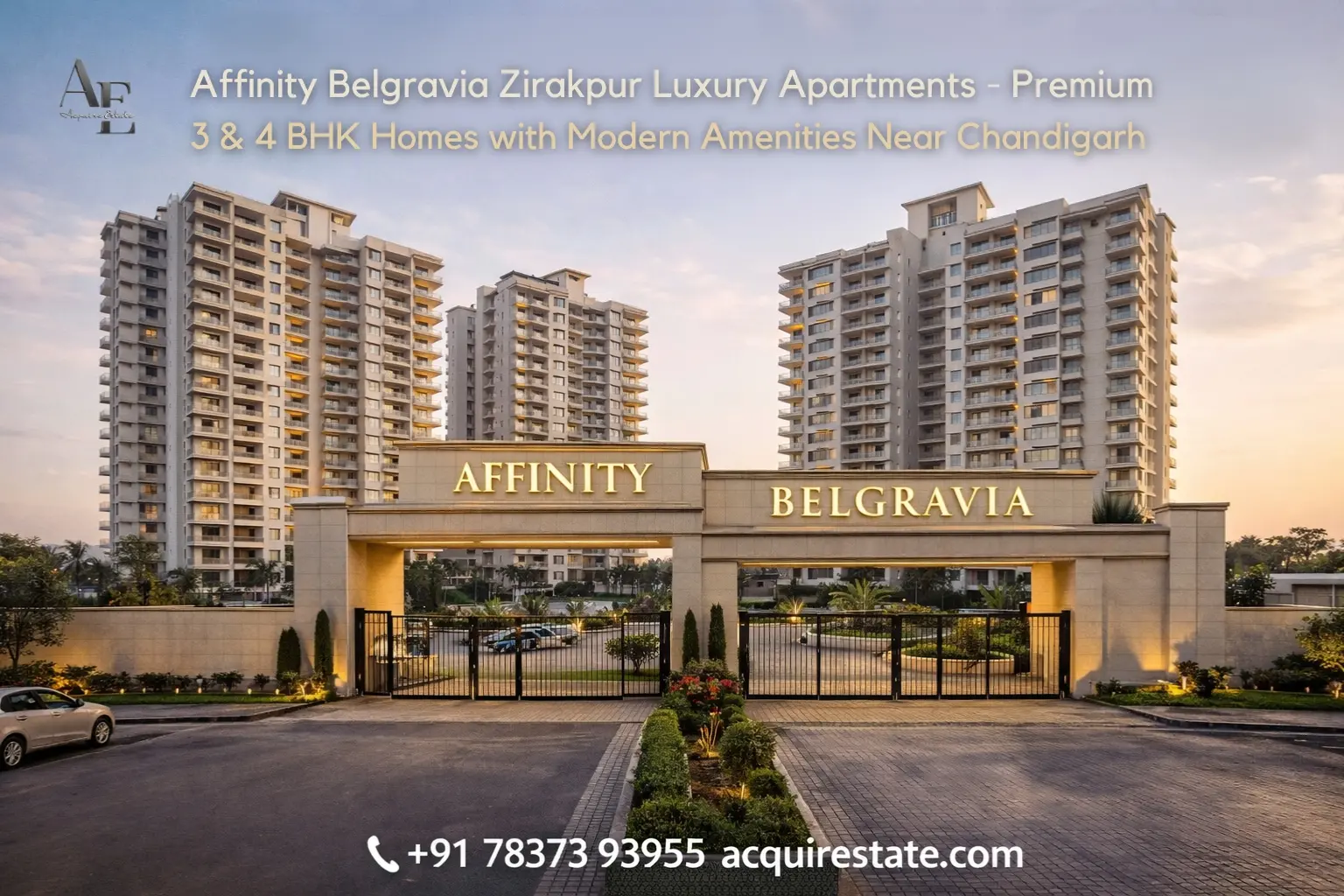 Affinity Belgravia Zirakpur: Luxury 3 & 4 BHK High-Rise Residences with Premium Lifestyle Amenities
