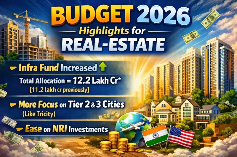 Budget 2026 Real Estate Highlights: Infrastructure Fund Boost to 12.2 Lakh Crore, Tier 2 & 3 Cities Focus, NRI Investments Ease in India