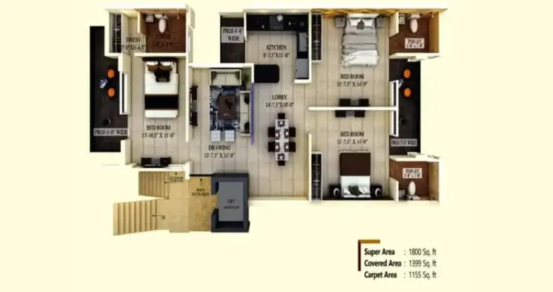 CRD Golden Castle Patiala Road Zirakpur: Best 3 BHK Apartments | Real Estate in Zirakpur | Residential Projects