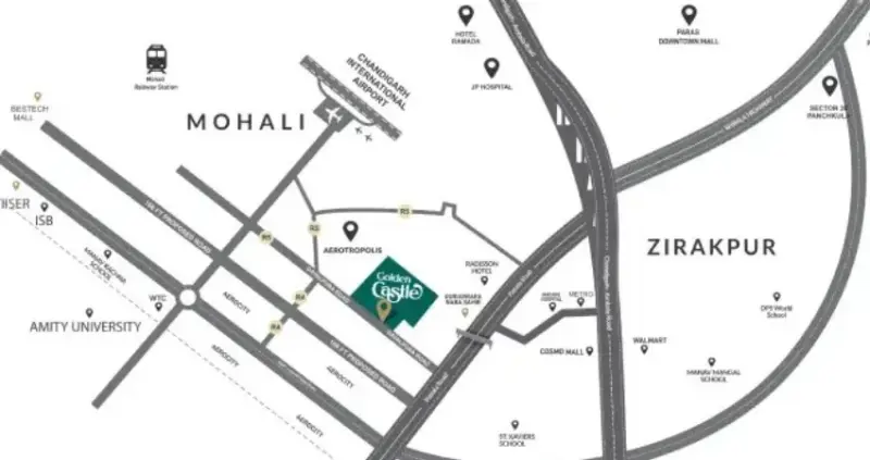 CRD Golden Castle Patiala Road Zirakpur: Best 3 BHK Apartments | Real Estate in Zirakpur | Residential Projects