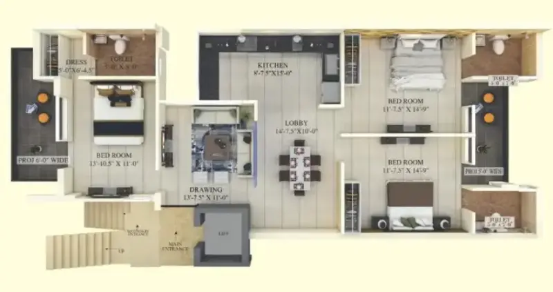 CRD Golden Castle Patiala Road Zirakpur: Best 3 BHK Apartments | Real Estate in Zirakpur | Residential Projects