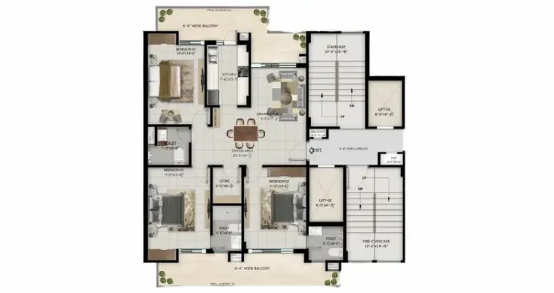 Evermark The Ethereal Zirakpur: Luxury 3 BHK Apartments in Ramgarh Bhudda | Best Residential Projects in Zirakpur