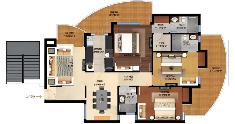 Fortune Victoria Heights Dhakoli - 3BHK 4BHK High-Rise Apartments for Sale | Best Residential Projects in Zirakpur