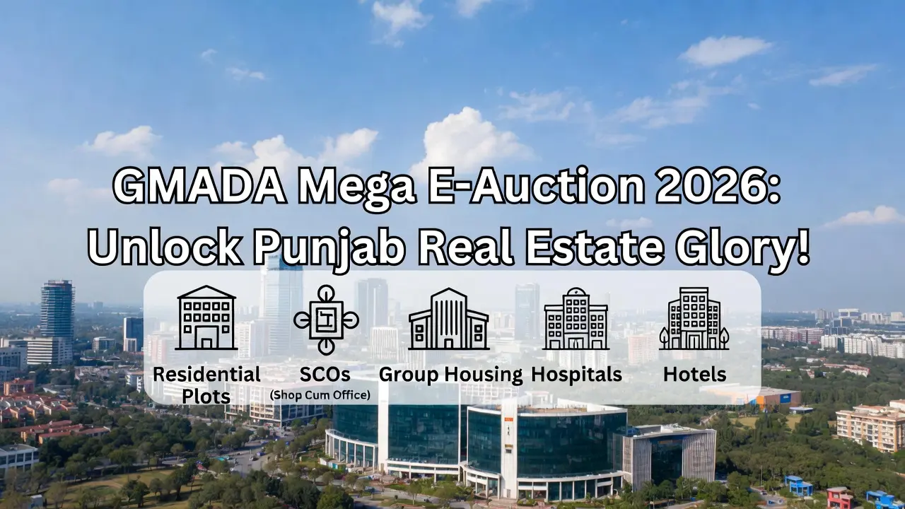 GMADA E-Auction 2026 Mohali Punjab: 42 Prime Real Estate Sites Worth 5460 Crore Property Auction