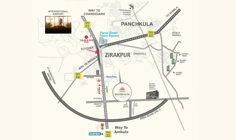 Green Valley Residencia Nagla Road Zirakpur | Luxury 3BHK Villa Floors in Zirakpur Residential Projects