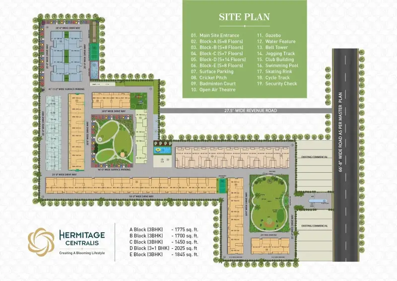 Hermitage Centralis Dhakoli Zirakpur | Luxury 3BHK & 4BHK High-Rise Apartments in Zirakpur Residential Projects