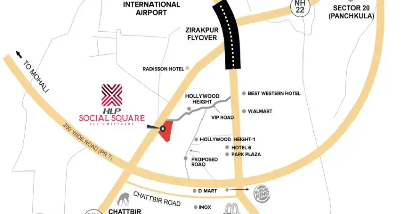 HLP Social Square Sector 66 Mohali | Best High-Street Retail, Food Court & Commercial Shops in Mohali Zirakpur