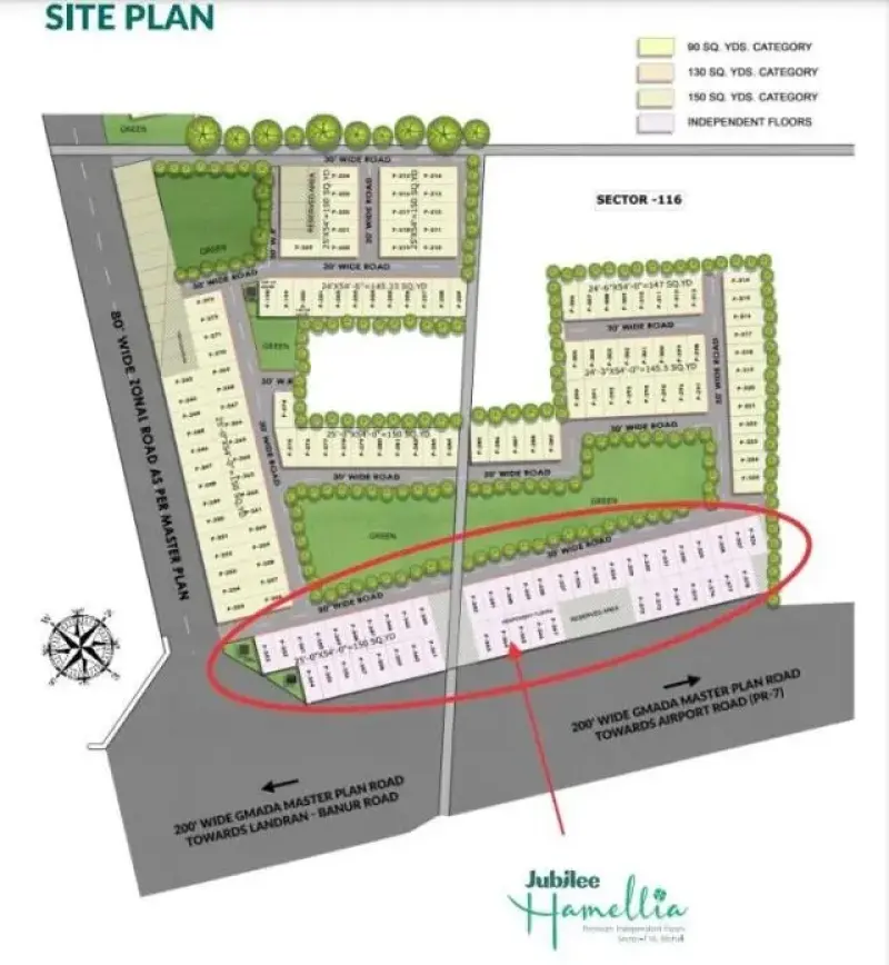 Jubilee Hamellia Sector 116 Mohali: 3BHK Apartments & Plots | PBRERA-SAS81-PR0855