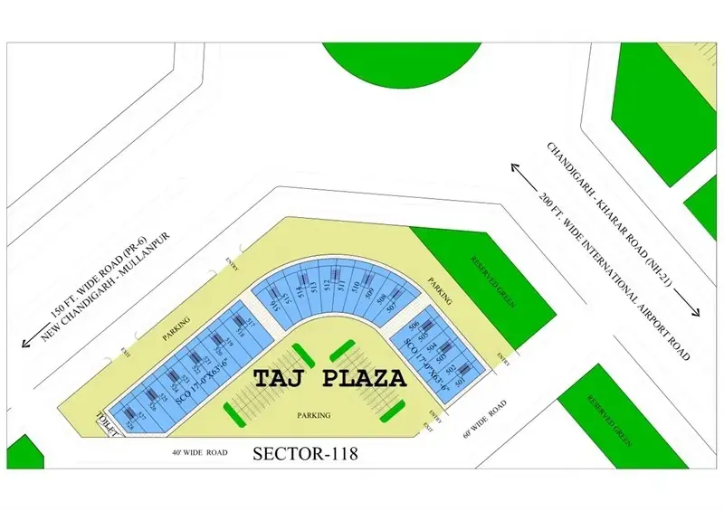TDI Taj Plaza Mohali: Prime Commercial Projects in Mohali | Shopping Centre on Airport Road