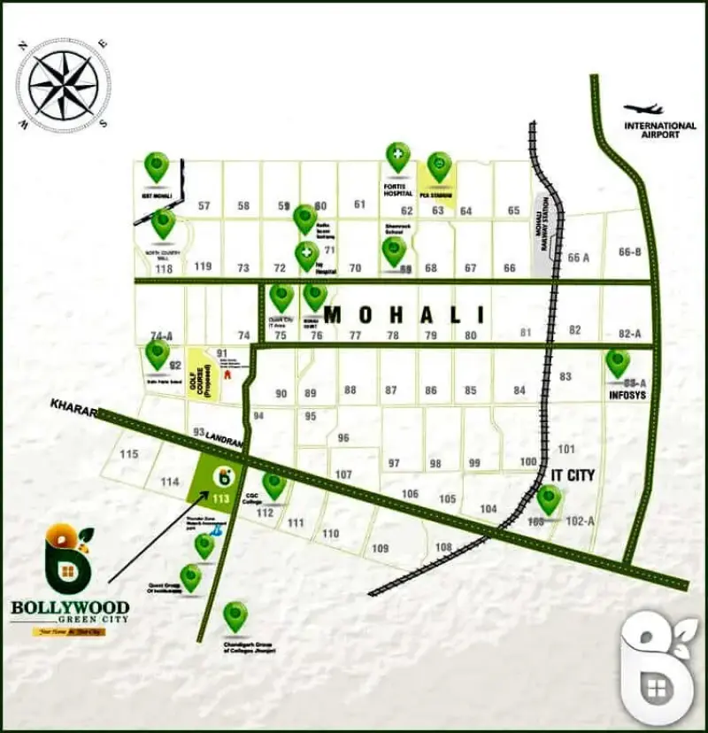 Bollywood Green City Sector 113 Mohali: Luxury 3 BHK Apartments in Mohali | GMADA-Approved Projects