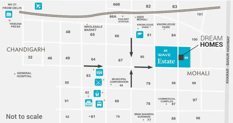 Wave Dream Homes Sector 85 Mohali | Affordable 2 BHK Apartments | Real Estate in Mohali