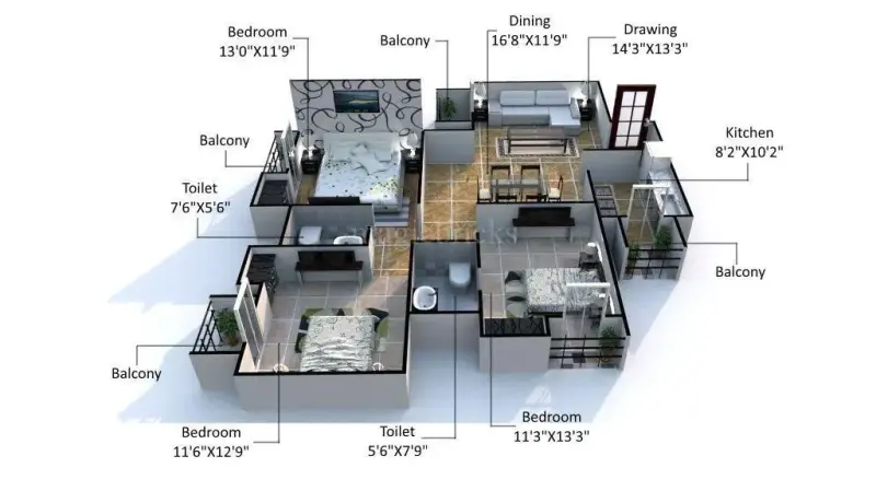 Ansal Orchard County - Luxury Residential Apartments 2-3 BHK