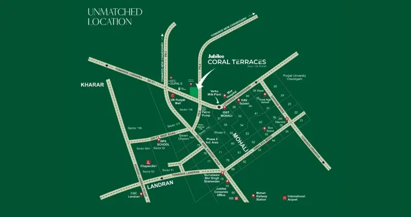 Jubilee Coral Terraces Sector 120 Mohali | Luxury 3 BHK Floors Upcoming Residential Projects Mohali