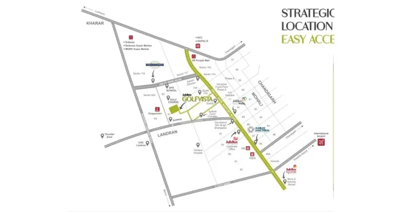 Jubilee Golfvista Sector 91 Mohali | 3BHK Mid-Rise Apartments | Ready to Move Luxury Residential Projects in Mohali