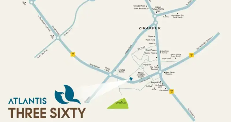 Krishna Atlantis Three Sixty Zirakpur: Luxury 3-4 BHK High-Rise Apartments on PR-7 Airport Road | Residential Project