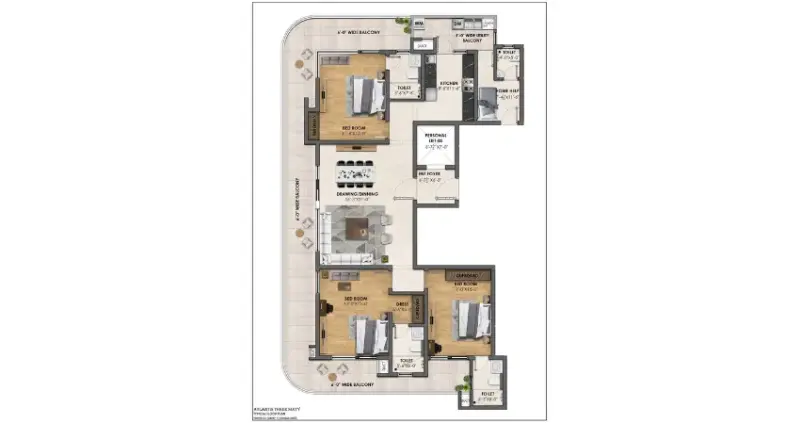Krishna Atlantis Three Sixty Zirakpur: Luxury 3-4 BHK High-Rise Apartments on PR-7 Airport Road | Residential Project