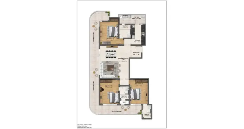 Krishna Atlantis Three Sixty Zirakpur: Luxury 3-4 BHK High-Rise Apartments on PR-7 Airport Road | Residential Project