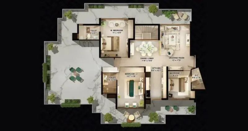 Luxestates The Sky Heights Panchkula: Luxury 4 & 5 BHK High-Rise Apartments in Sector 24