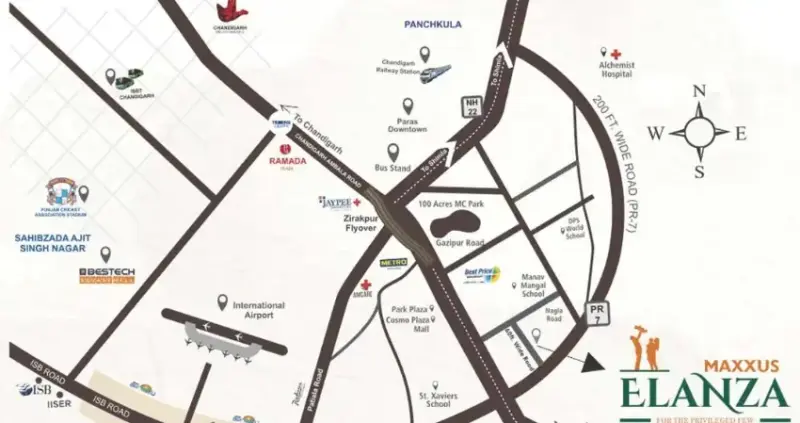 Maxxus Elanza Zirakpur: 3 BHK Luxury Apartments for Sale | Best Residential Projects in Zirakpur Near PR-7 Airport Road