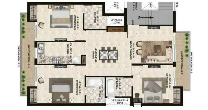 Maxxus Elanza Zirakpur: 3 BHK Luxury Apartments for Sale | Best Residential Projects in Zirakpur Near PR-7 Airport Road