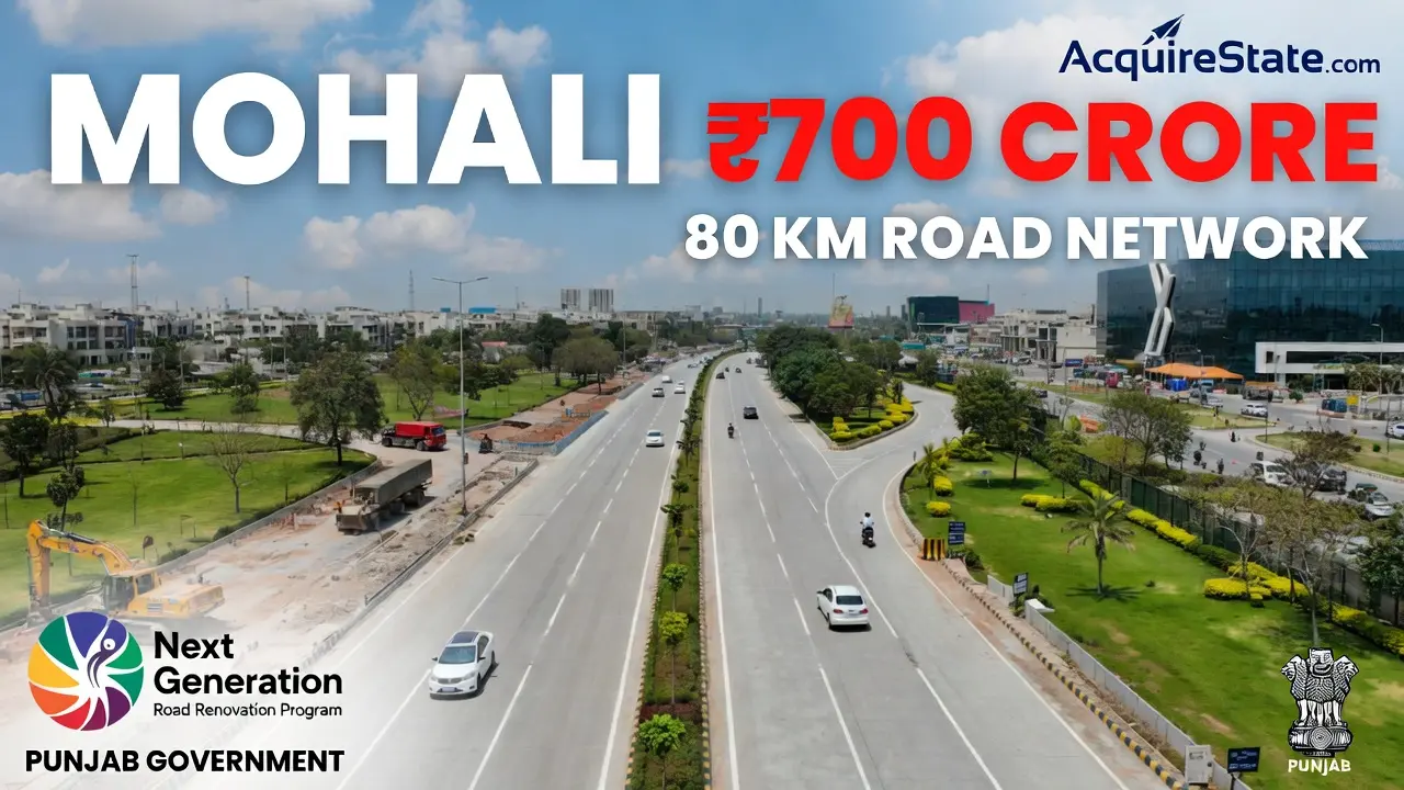 Mohali Road Renovation 2026: ₹700 Crore Investment in 80 KM Road Network Under Next Generation Road Renovation Program