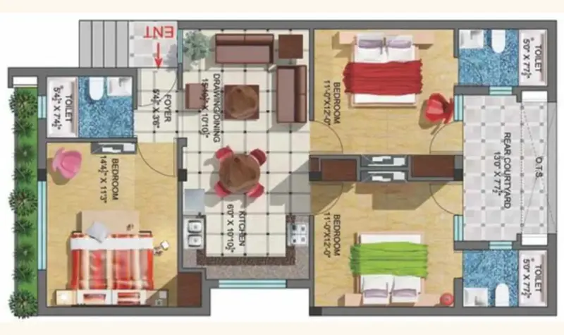 Mona Aeroview Utrathiya Zirakpur | Affordable 3BHK High-Rise Apartments in Zirakpur Residential Projects