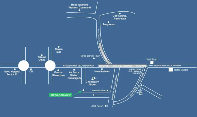 Mona Aeroview Utrathiya Zirakpur | Affordable 3BHK High-Rise Apartments in Zirakpur Residential Projects
