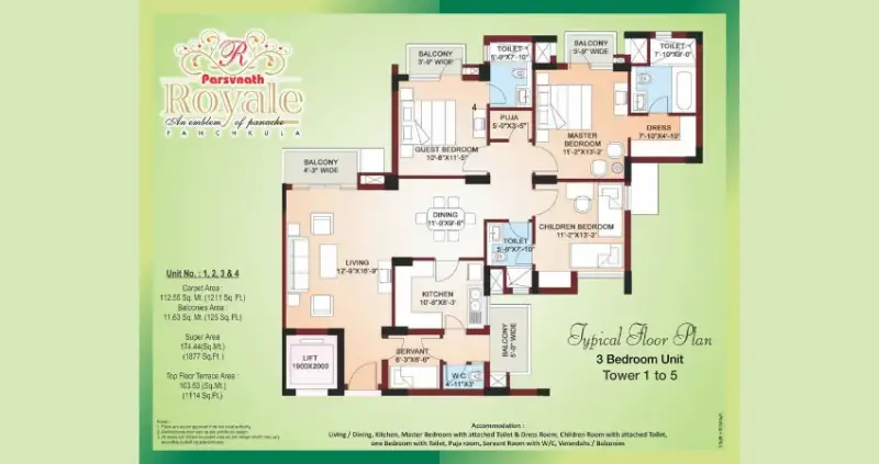 Parsvnath Royale Sector 20 Panchkula | Luxury 3 BHK Apartments for Sale