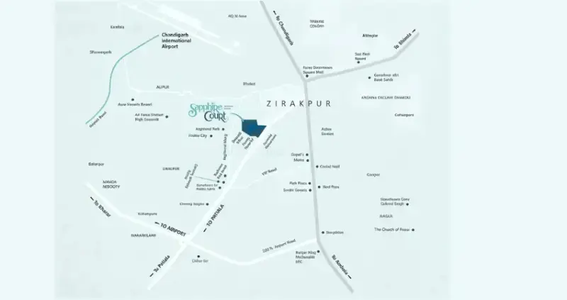 Prem Bansal Sapphire Court Zirakpur: Luxury 3 BHK Residential Apartments in Zirakpur