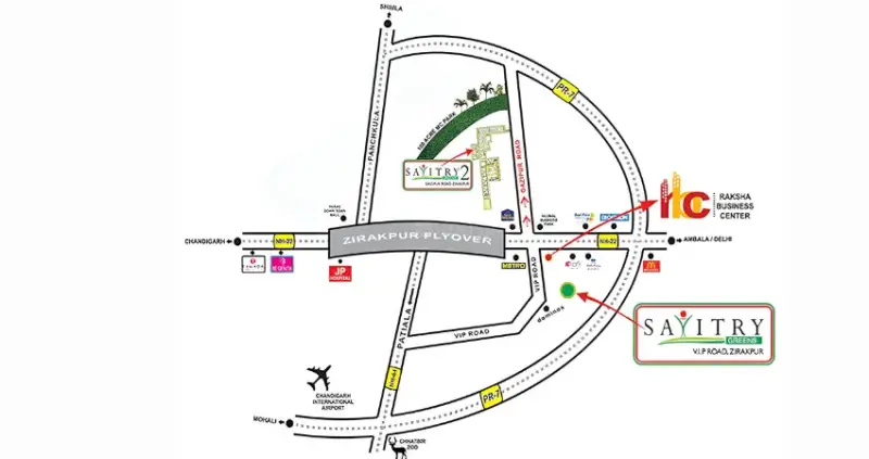 Raksha Business Centre Chandigarh-Ambala Highway Zirakpur | Commercial Spaces & Showrooms