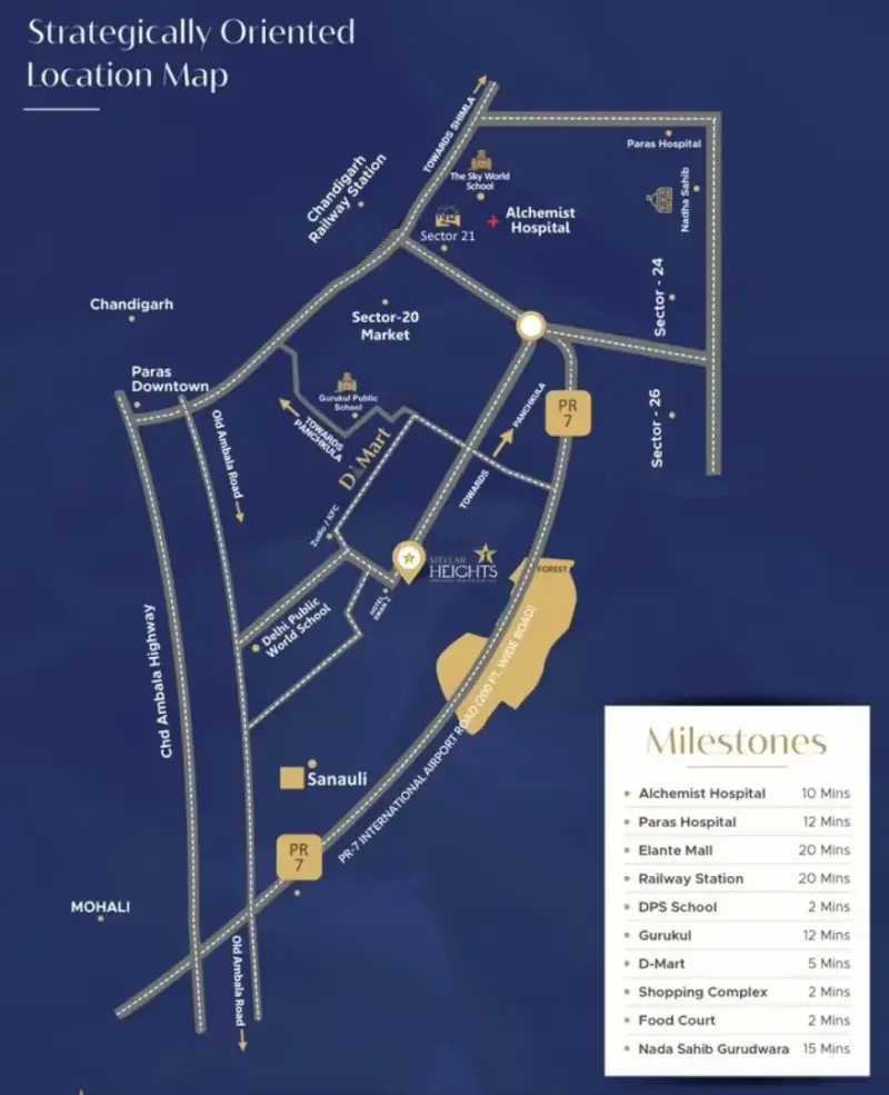 Stellar Heights Gazipur Road Zirakpur | Luxury 3BHK High-Rise Apartments in Zirakpur Residential Projects