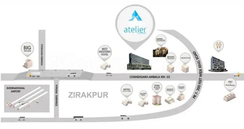 Sushma Atelier Zirakpur: Best Commercial Studio Offices in Gazipur
