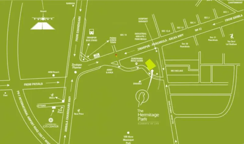 The Hermitage Park Dhakoli Zirakpur | Luxury 3BHK & 4BHK High-Rise Apartments in Zirakpur Residential Projects