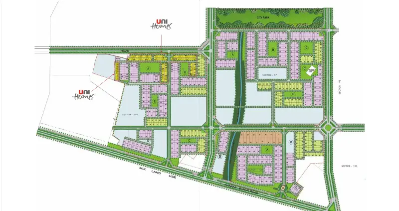 Unitech Unihomes Sector 107 Mohali: Luxury 3BHK Residences in Gated Community | Best Residential Projects in Mohali
