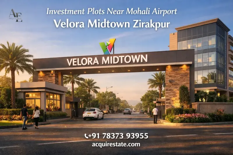 Investment Plots Near Mohali Airport – Velora Midtown Zirakpur Residential Plot Project
