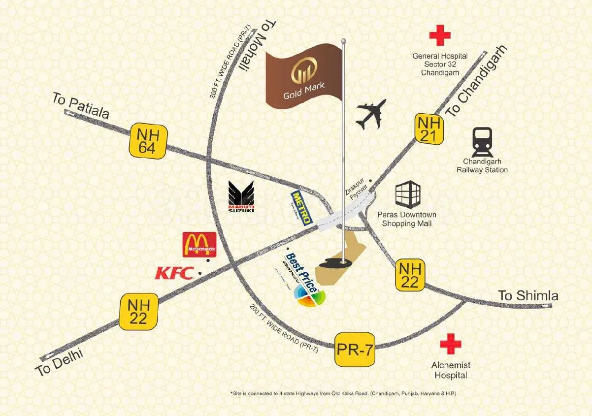 Vera Gold Mark — Nabha Road, Near Chandigarh–Patiala Highway, Zirakpur-06