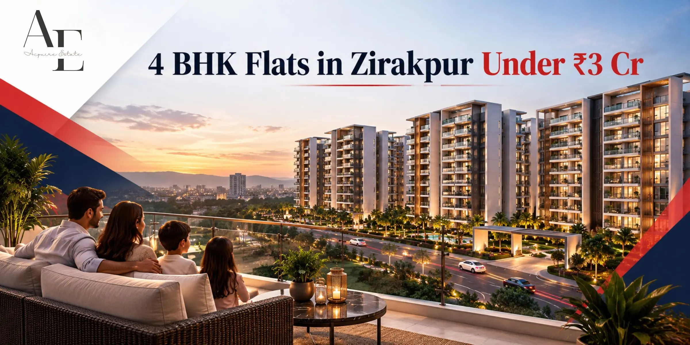 RERA-Approved 4 BHK Flats in Zirakpur Under ₹3 Cr