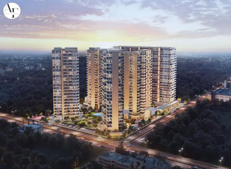 Aerial view of Atulyam The Bliss Sector 88 Mohali luxury residential project