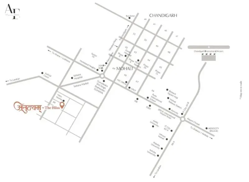 location Plan Atulyam The Bliss Sector 88 Mohali