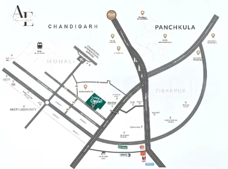 Golden Castle – 3 BHK Flats in Zirakpur, Adjoining Aerocity