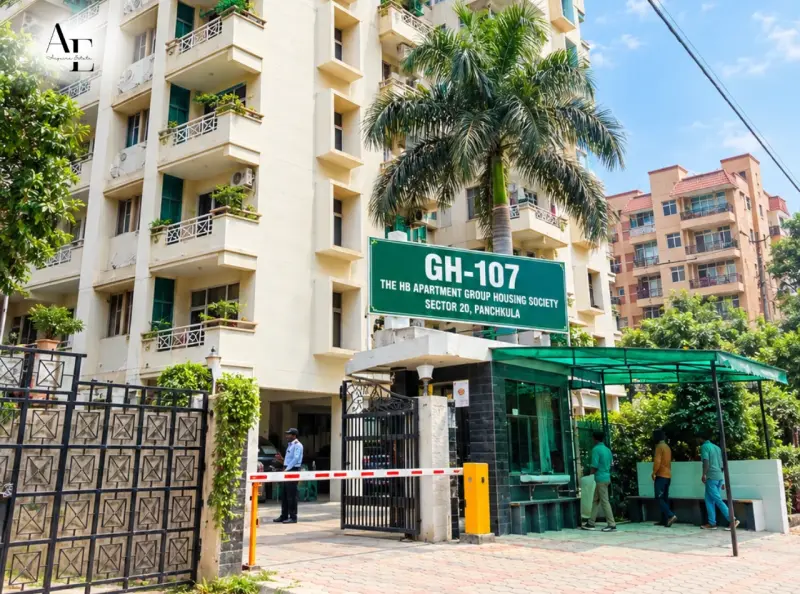 Front Gate of The HB Apartment Group Housing Society, Sector 20, Panchkula