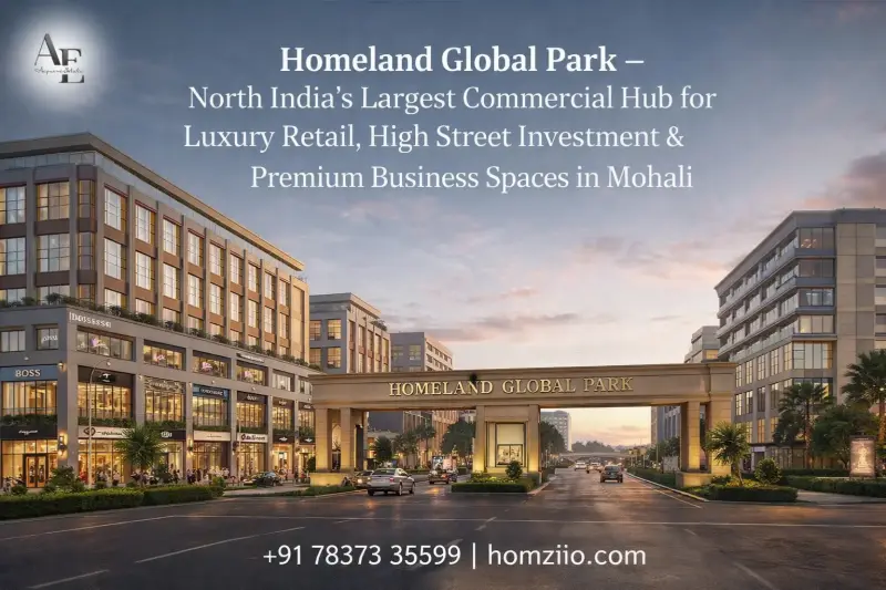 Homeland Global Park – North India’s Largest Commercial Hub for Luxury Retail, High Street Investment & Premium Business Spaces in Mohali