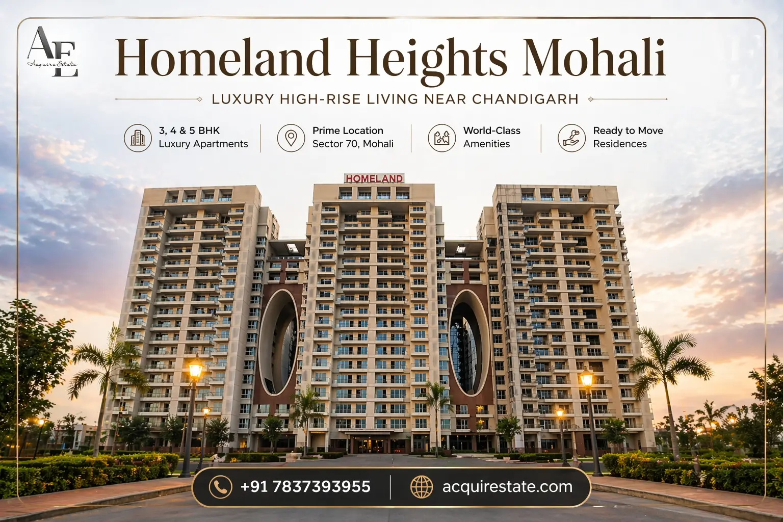 Homeland Heights Sector 70 Mohali: The Luxury High-Rise That Redefined Tricity Living