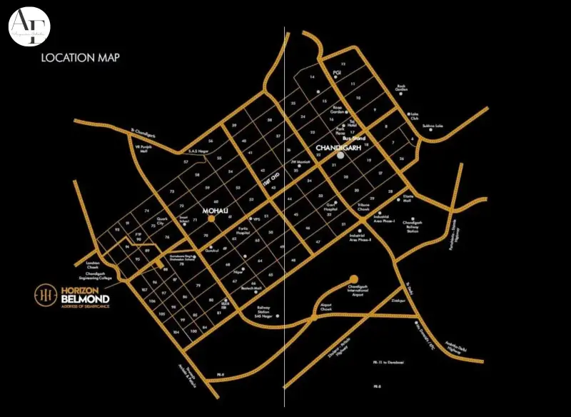 Horizon Belmond Sector 88 Mohali location map near Airport Road