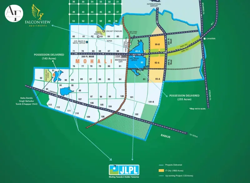 JLPL Falcon View | 3, 4 and 5 BHKLuxury Flats and Penthouses | Sector 66A, Airport Road, Mohali